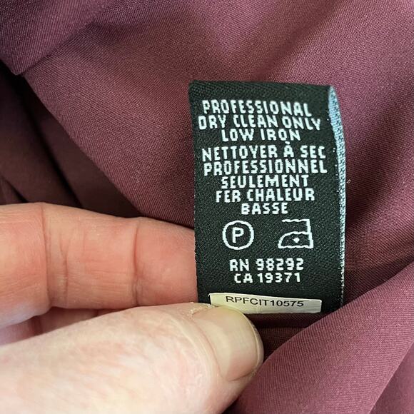 Tibi Maroon Knit Virgin Wool Short Sleeve V-Neck Peplum Mini Sheath Dress 6/SM - Picture 13 of 14